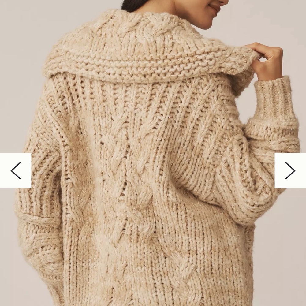 Pilcro Oversized Cable Knit Cardigan Sweater - Picture 2 of 9